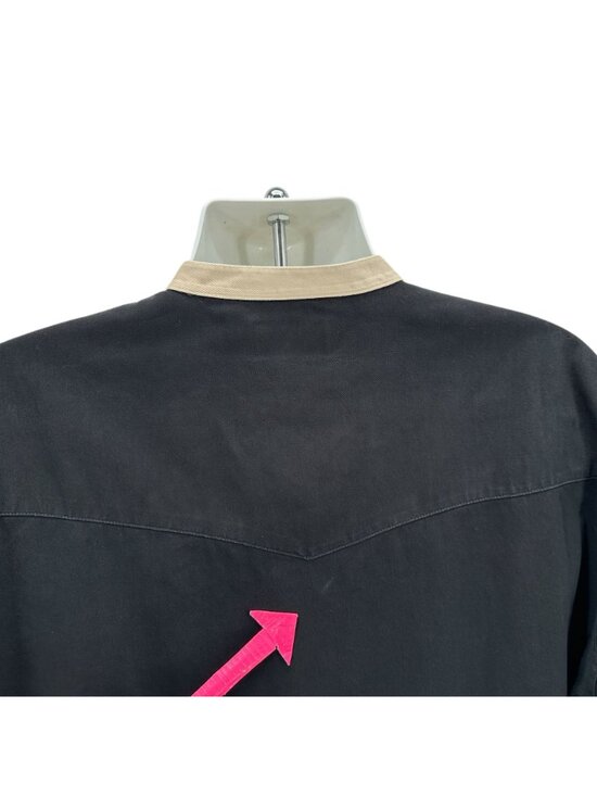 Vintage Roper Mens XXL Shirt Snap Button Western Black Aztec Long Sleeve 90s - Picture 5 of 10